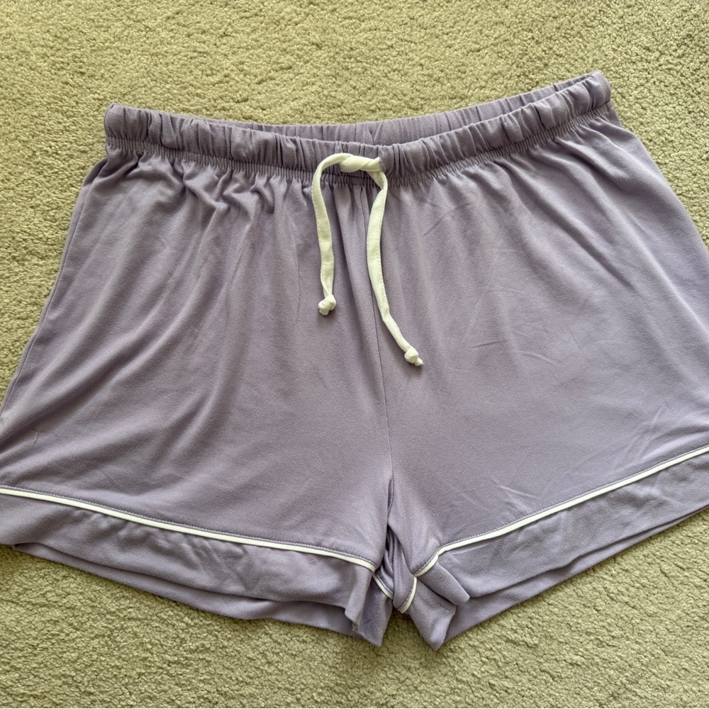 Boc Women's Pajama Sleep Shorts Lounge Lavender Purple Soft Short Drawstring M